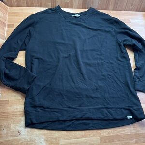Orvis Cozy Crew Neck black pullover size large